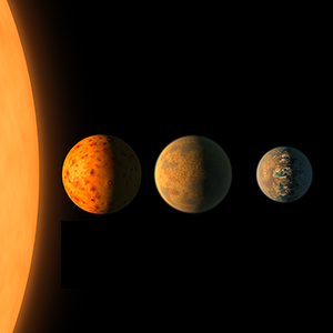НАСА обнаружило семь планет размером с Землю