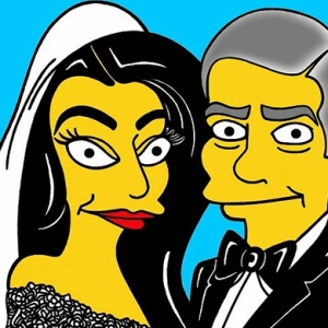 Александро Паломбо &quot;симпсонизировал&quot; свадьбу Джорджа Клуни