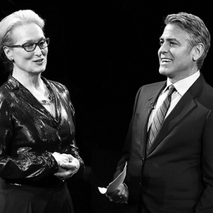 Джордж Клуни и Мэрил Стрип на ежегодном благотворительном вечере