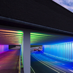 Световой туннель в Нидерландах как повод кататься по городу