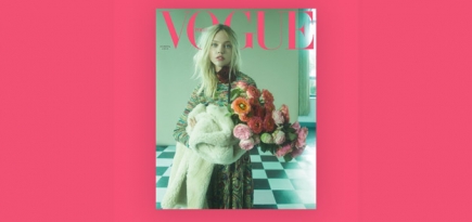 Саша Пивоварова в Dior на обложке нового номера российского Vogue