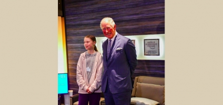 Принц Чарльз встретился с Гретой Тунберг на форуме в Давосе