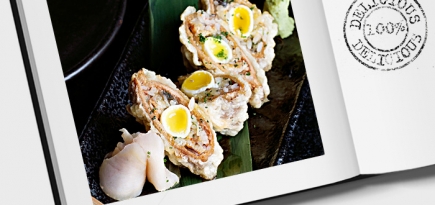 Блюдо недели: роллы с угрем и перепелиным яйцом от Саи Ямаока