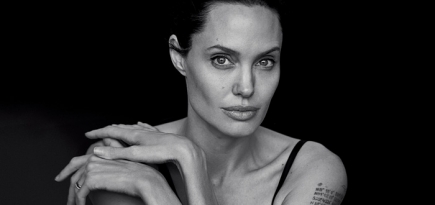 Для обложки WSJ.: Анджелина Джоли в объективе Питера Линдберга