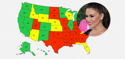 Алисса Милано составила карту репродуктивных прав в штатах США