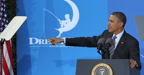 Барак Обама посетил Dreamworks