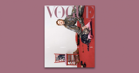 Карен Элсон позирует с котами и подушками на новых обложках Vogue Czechoslovakia