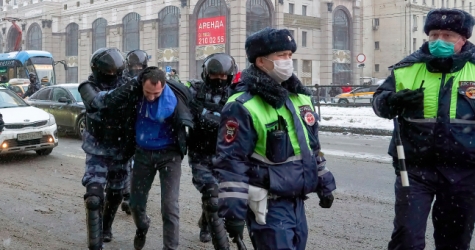 31 января на акциях в поддержку Алексея Навального задержали более 5 тысяч человек