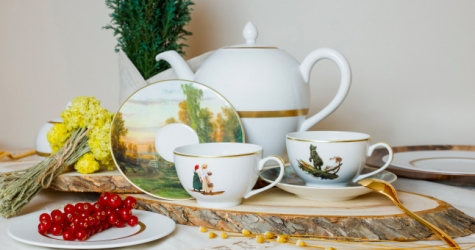 Bernardaud и Третьяковская галерея выпустили чайные пары по мотивам работ Ивана Шишкина