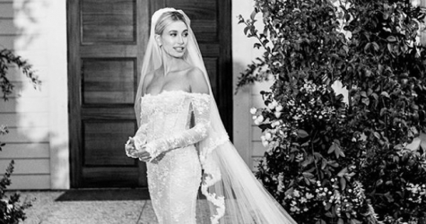 Вирджил Абло показал снимки и эскизы свадебного платья Хейли Бибер