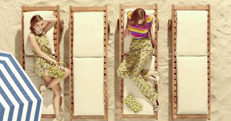 Красочные принты в видео о коллекции Gucci, cruise 2014