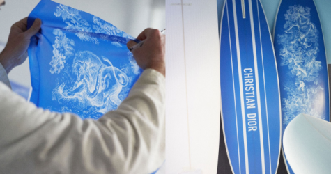 Dior Maison выпустил доску для серфинга с фирменным орнаментом Toile de Jouy