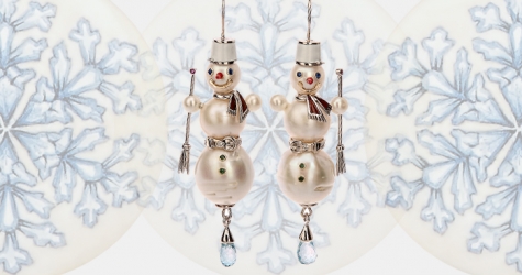 Объект желания: серьги-снеговики Très Russe