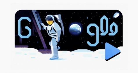 Google выпустила дудл в честь 50-летия высадки на Луну