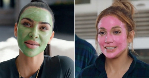 Дженнифер Лопес и Ким Кардашьян снялись в рекламе с масочками на лице