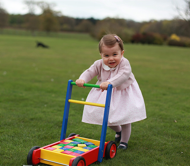Первые шаги: Кенсингтонский дворец опубликовал новые фото принцессы Шарлотт