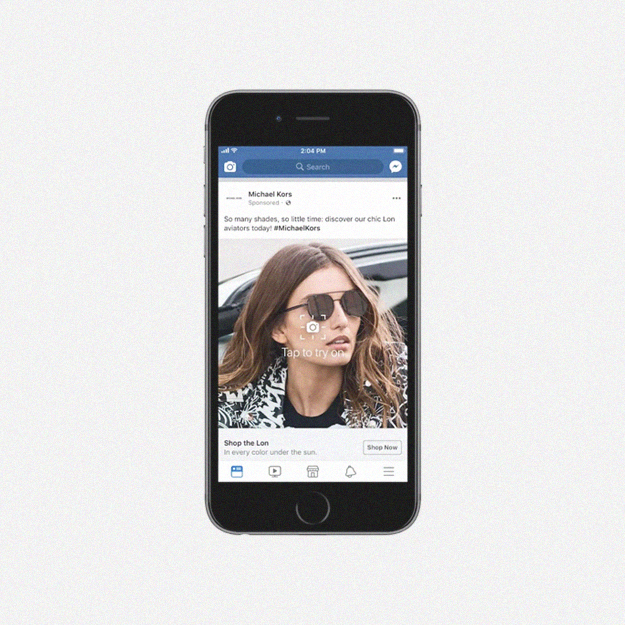 Facebook тестирует функцию дополненной реальности для рекламных постов