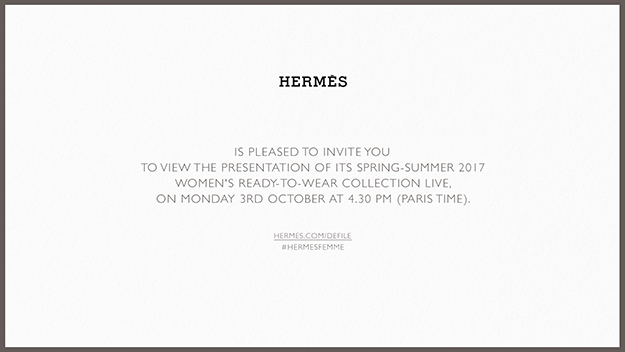 Прямая трансляция показа Hermès, весна-лето 2017