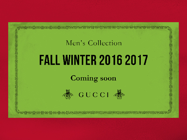 Прямая трансляция мужского показа Gucci, осень-зима 2016