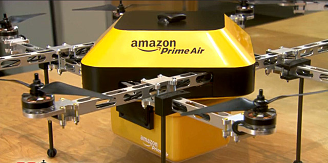 Amazon будет доставлять покупки за полчаса и по воздуху