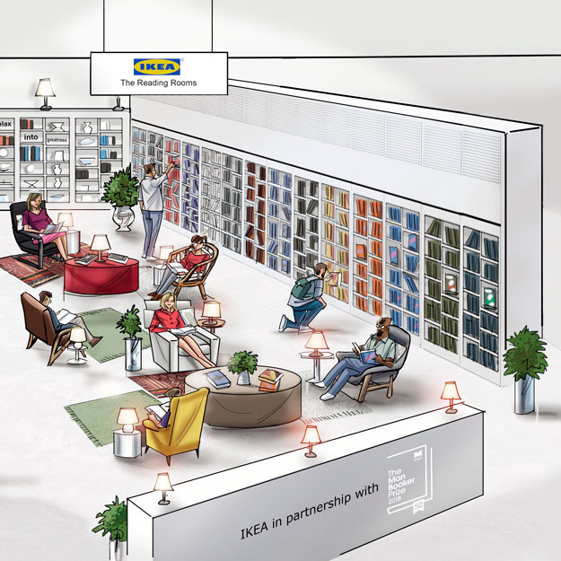 В лондонском магазине IKEA появятся читальные залы с книгами из лонг-листа Букеровской премии