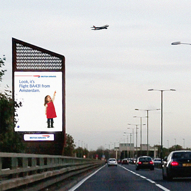 \"Живые\" билборды от British Airways