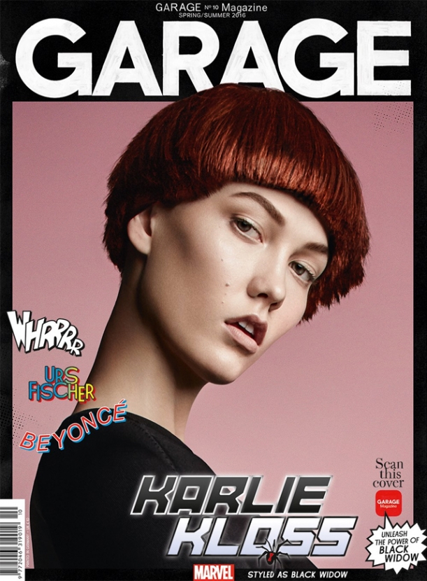 Модели в образах героев Marvel для Garage Magazine
