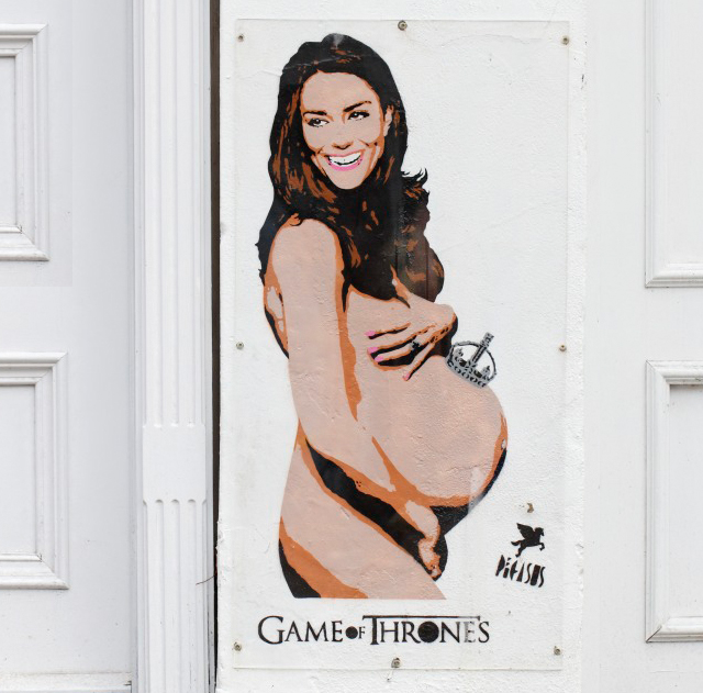 Джонни Депп приобрел граффити с беременной Кейт Миддлтон