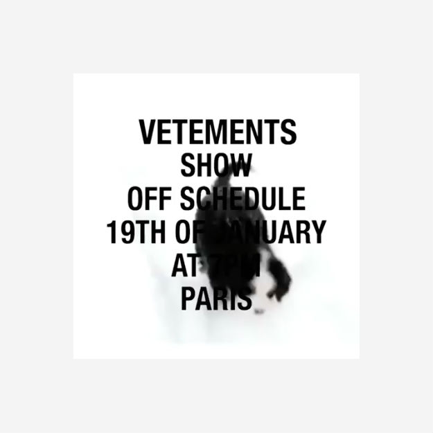 Домашние животные приглашают на показ Vetements в Instagram