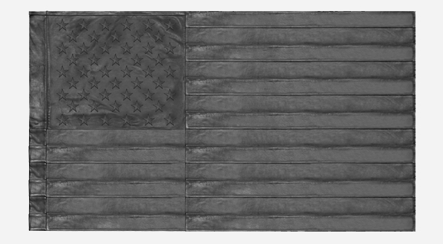 Кожаный черный флаг США от Stampd