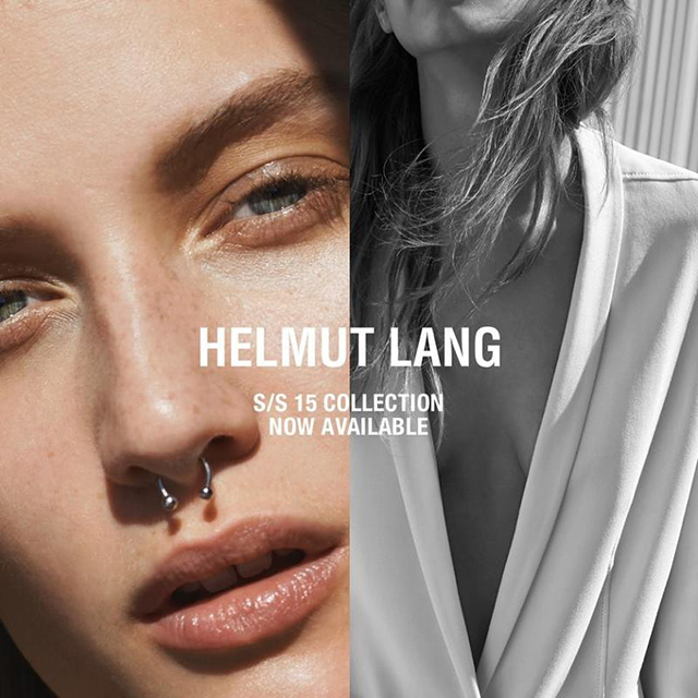 Первый взгляд: рекламная кампания Helmut Lang, весна-лето 2015