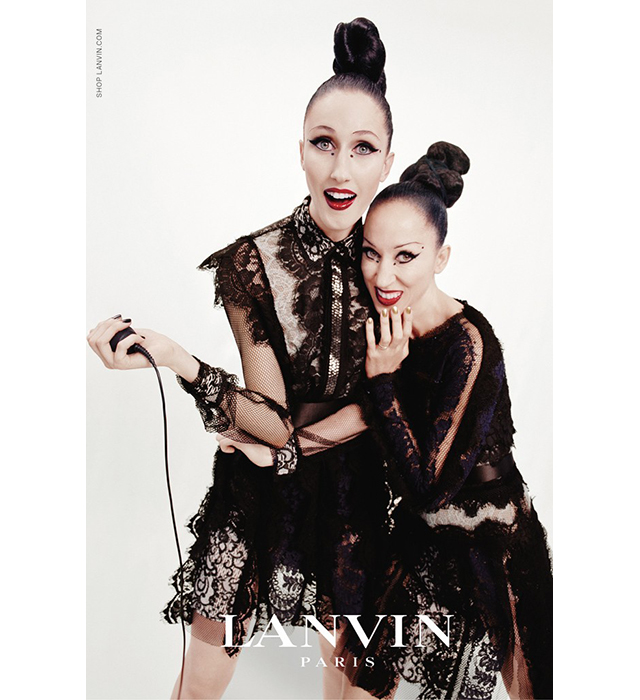 Модели и их дочери в рекламной кампании Lanvin, весна-лето 2015