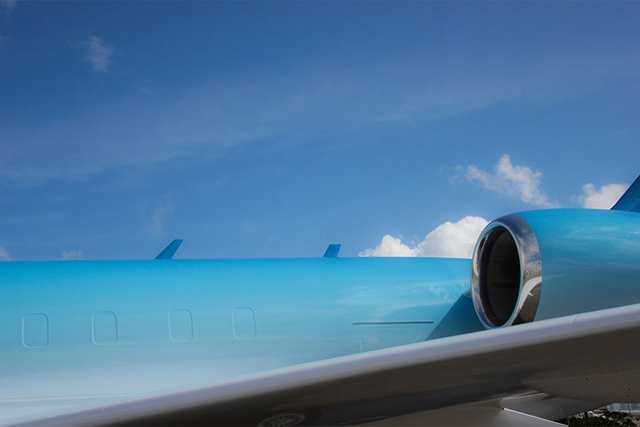 Маскировка: Snarkitecture покрасил самолет в цвет неба