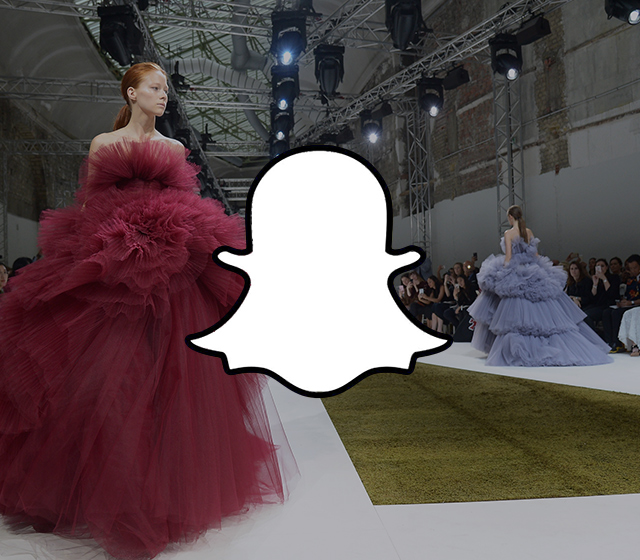 Snapchat haute couture: мессенджер ведет трансляции