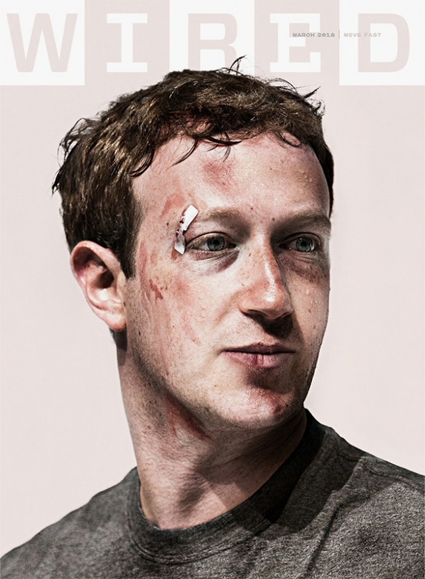 Фото избитого Марка Цукерберга появилось на обложке Wired