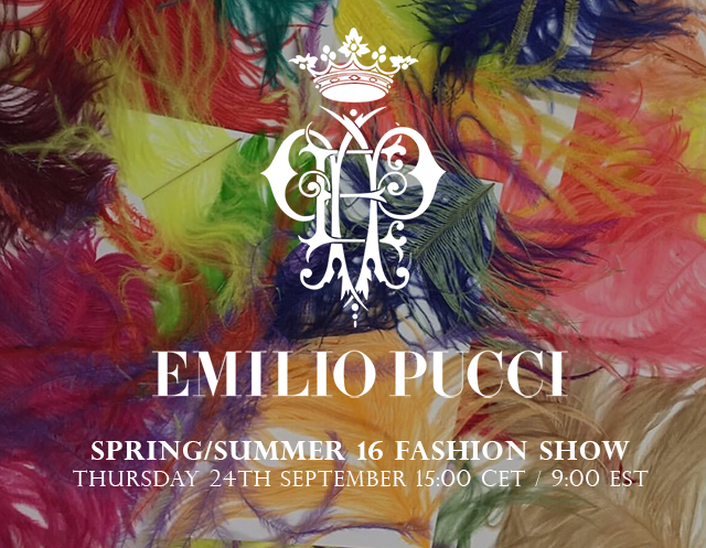 Прямая трансляция показа Emilio Pucci, весна-лето 2016