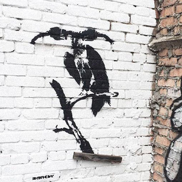 В Киеве обнаружили граффити Бэнкси