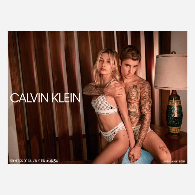 Джастин и Хейли Бибер снялись для юбилейной капсулы Calvin Klein