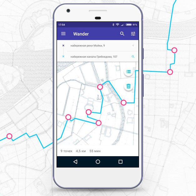В Петербурге создали приложение, которое автоматически создает маршруты по городу