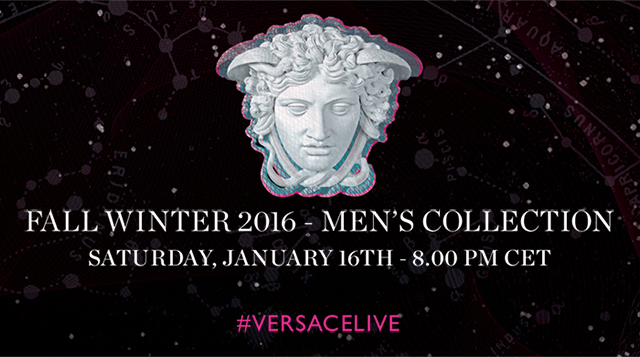Прямая трансляция мужского показа Versace, осень-зима 2016