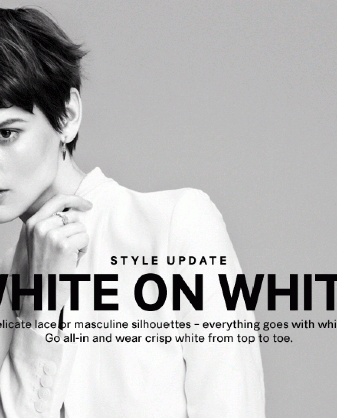 Белое на белом: Саския де Брау в съемке для H&M