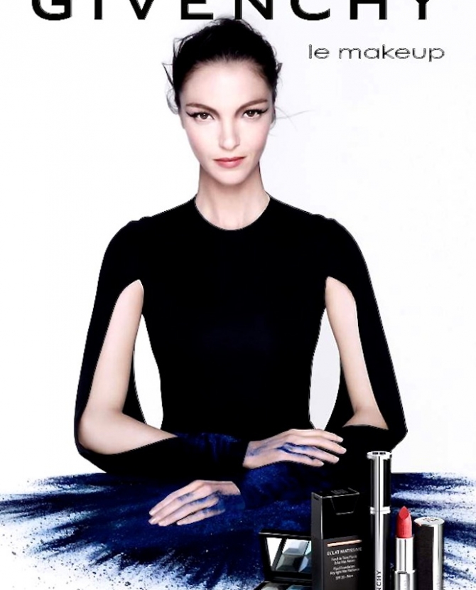 Мариякарла Босконо в рекламе осенней коллекции макияжа Givenchy