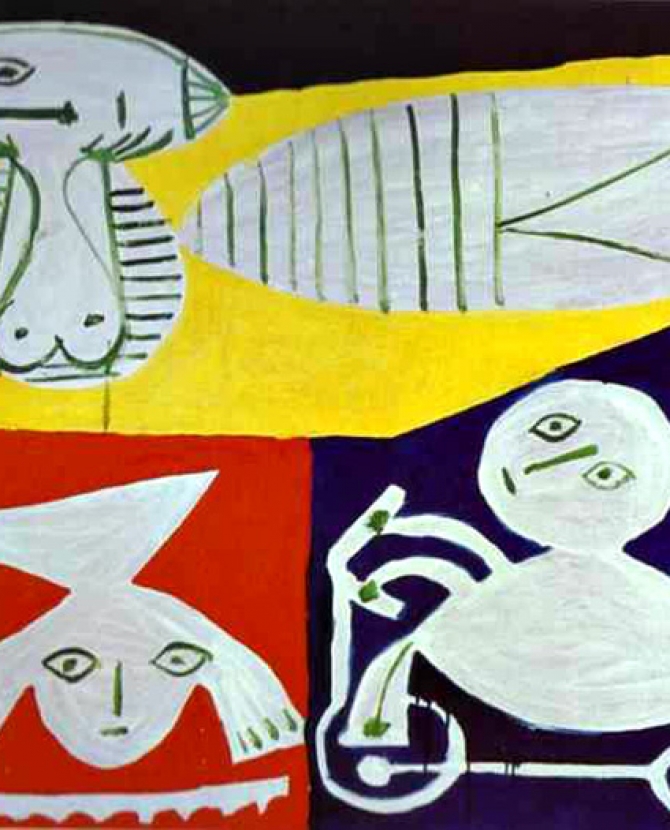 Пикассо и Франсуаза Жило в Gagosian Gallery