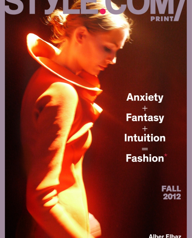 Обложка журнала Style.com/Print Fall 2012