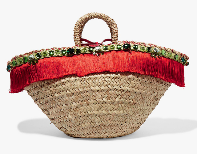 Dolce & Gabbana<p><a target=\"_blank\" href=\"https://www.net-a-porter.com/ua/en/product/722886/Dolce_and_Gabbana/leather-trimmed-embellished-woven-straw-tote\">net-a-porter.com</a></p>