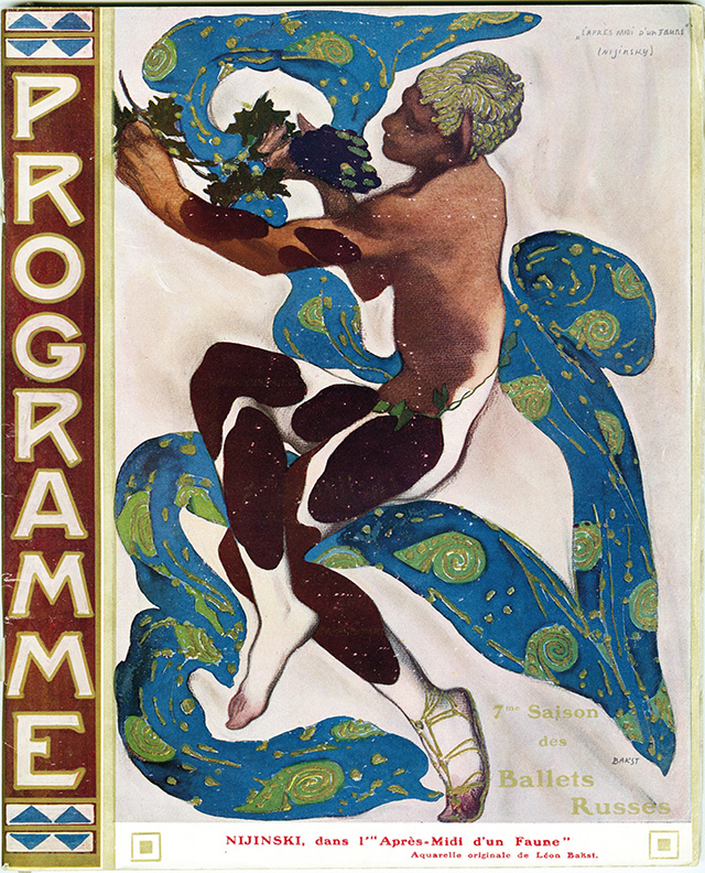 Обложка-иллюстрация Нижинского для программы седьмого сезона Русских Балетов в театре Шатле, 1912