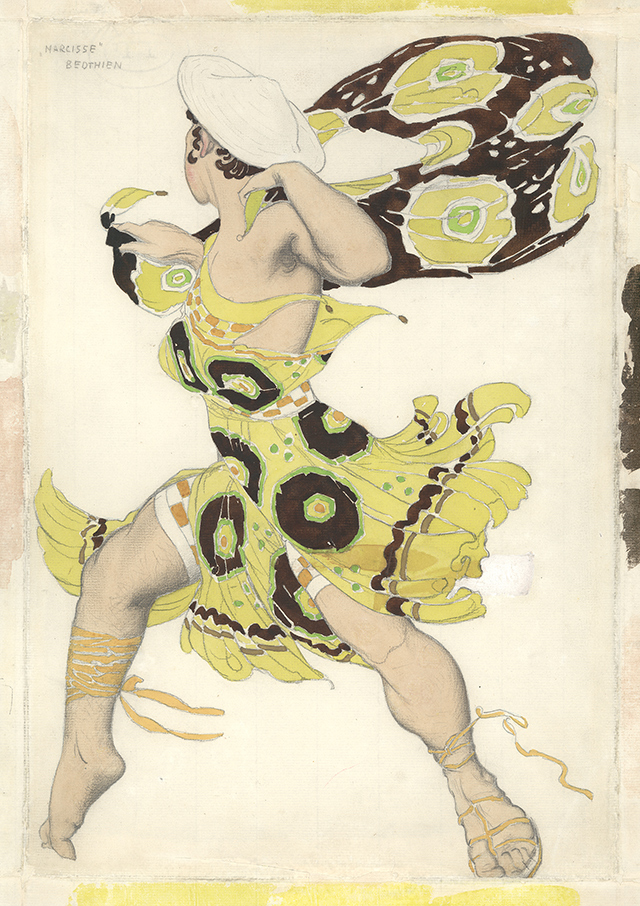 Эскиз костюма Беотийца к балету \"Нарцисс\" Н.Н.Черепнина, около 1911 года