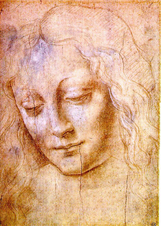 Леонардо До Винчи, набросок головы женщины