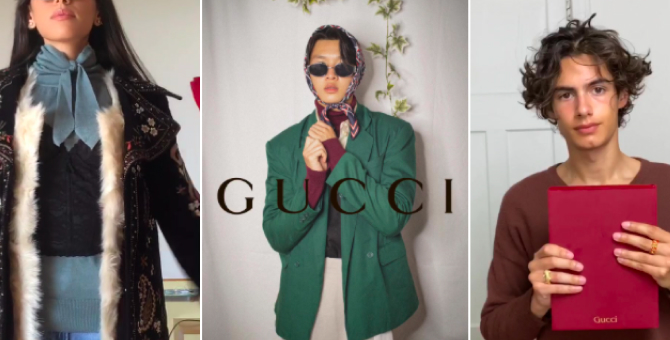 Пользователи TikTok изображают моделей Gucci в новом челлендже