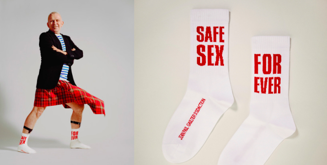 Жан-Поль Готье выпустил носки в поддержку борьбы со СПИДом и ВИЧ